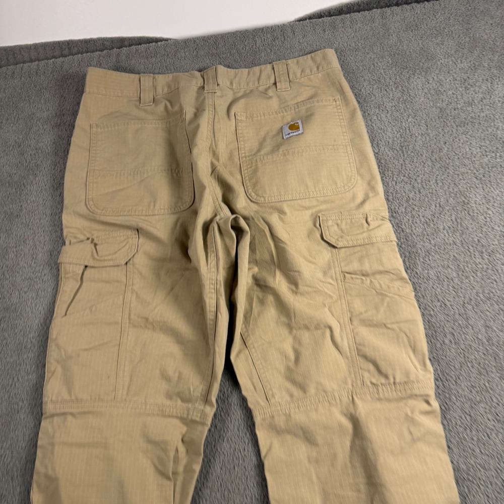 Carhartt Mens Relaxed Fit Ripstop Cargo Work Pants Tan 34x32